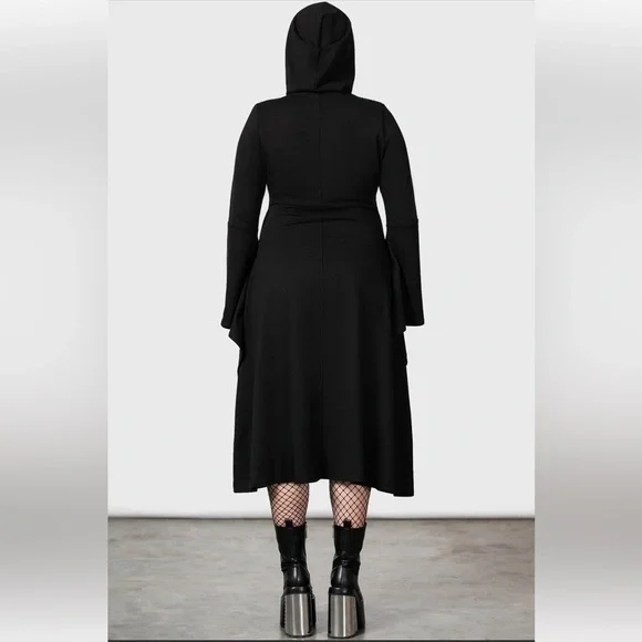 Killstar Malice in Chains Cloak Dress Black - Picture 2 of 13